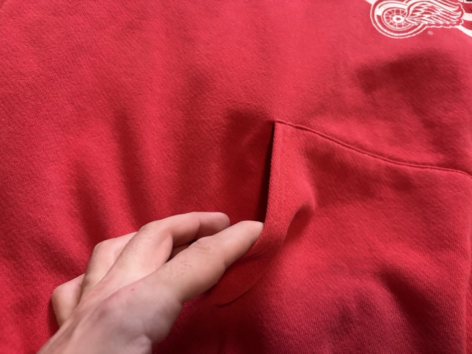 Sudadera con Capucha De Colección Detroit Red Wings Para Hombre Grande Años 90 EE. UU. Lee Sport Nuez moscada NHL Hockey Foto 4 de 4