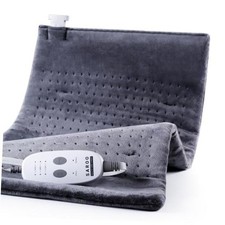 Massaging Weighted Heating Pad for Back Pain Relief,, 12" 24" Dark Grey