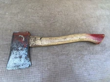 Vintage Evansville Defender Axe Hatchet Wood Handle Old Used Tool Nice