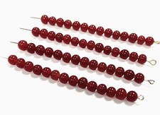 200 VINTAGE JAPAN CHERRY BRAND GLASS CARNELIAN 5mm SMOOTH ROUND LOOSE BEADS 4558