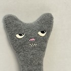 Vtg Scary Stories Not So Fluffy Fiona Cat Plushy Naughty Pet Gray Stuffed Animal — photo 3