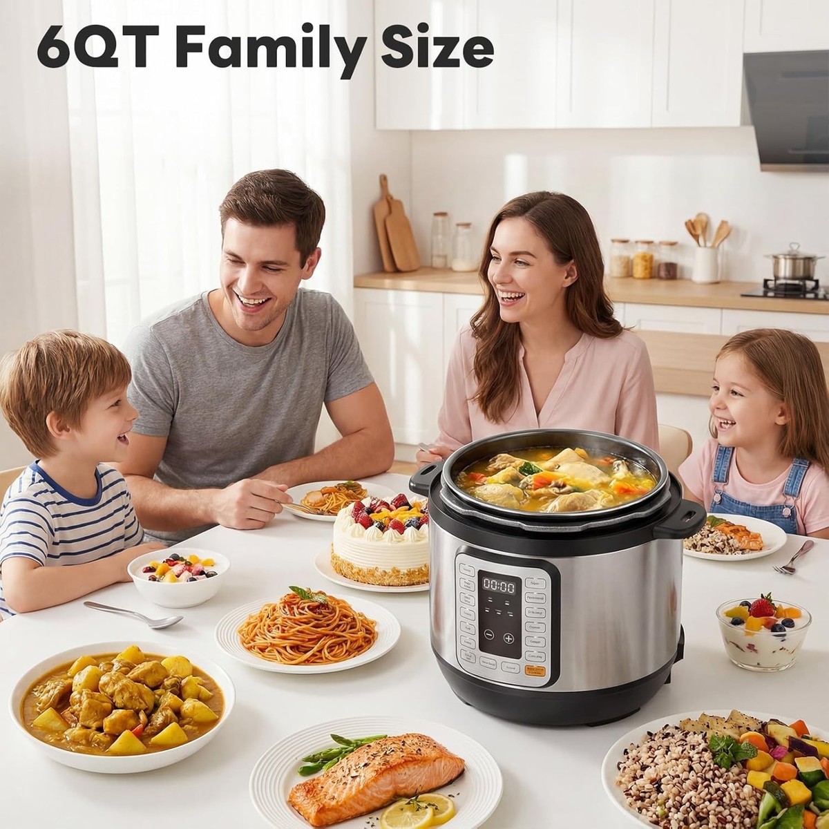 6QT/8QT 14-in-1 Electric Pressure Cooker Multi Stainless Steel