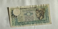 Italy, 500 Lire circulated banknote Mercurio 1974 - 1979