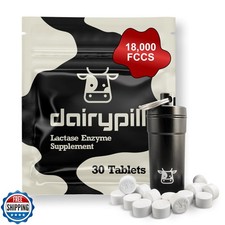 DairyPill Lactase Enzyme Supplements to Support Lactose Digestion, 18,000 FCC