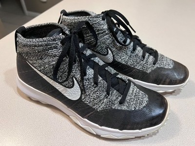 Nike Women's ''Flyknit Chukka Golf 'Black White' Orea (819006-001) size 9.5