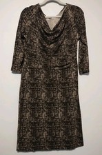 ANN TAYLOR, Size 8, Rayon/Spandex Blend, 3/4 Sleeve, Knit Dress w/Ruching.