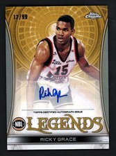 2022-23 Topps Chrome NBL Legends Auto Ricky Grace Refractor 12/99 Perth Wildcats