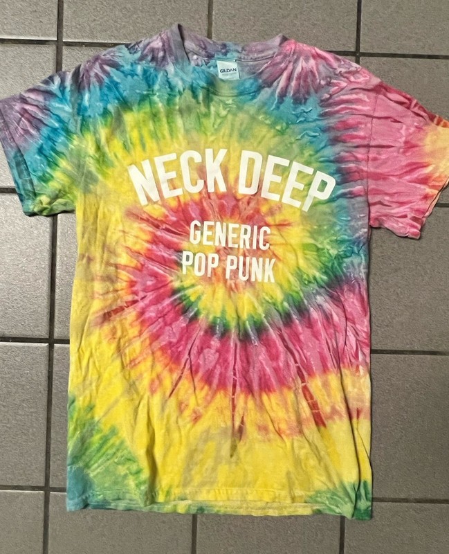 NECK DEEP generic Pop Punk Tie Dye Tee🔥small Vintage Tour Merch 