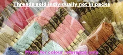 Embroidery Cross Stitch Thread Floss Cotton Skeins (Uses DMC Numbers) Colours
