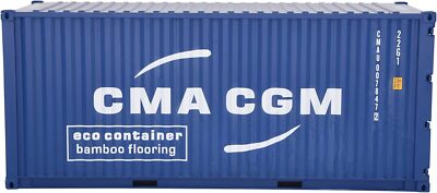 1:20 CMA CGM Shipping Container Model Abs Resin & Wood Toy Home Decoration Gift