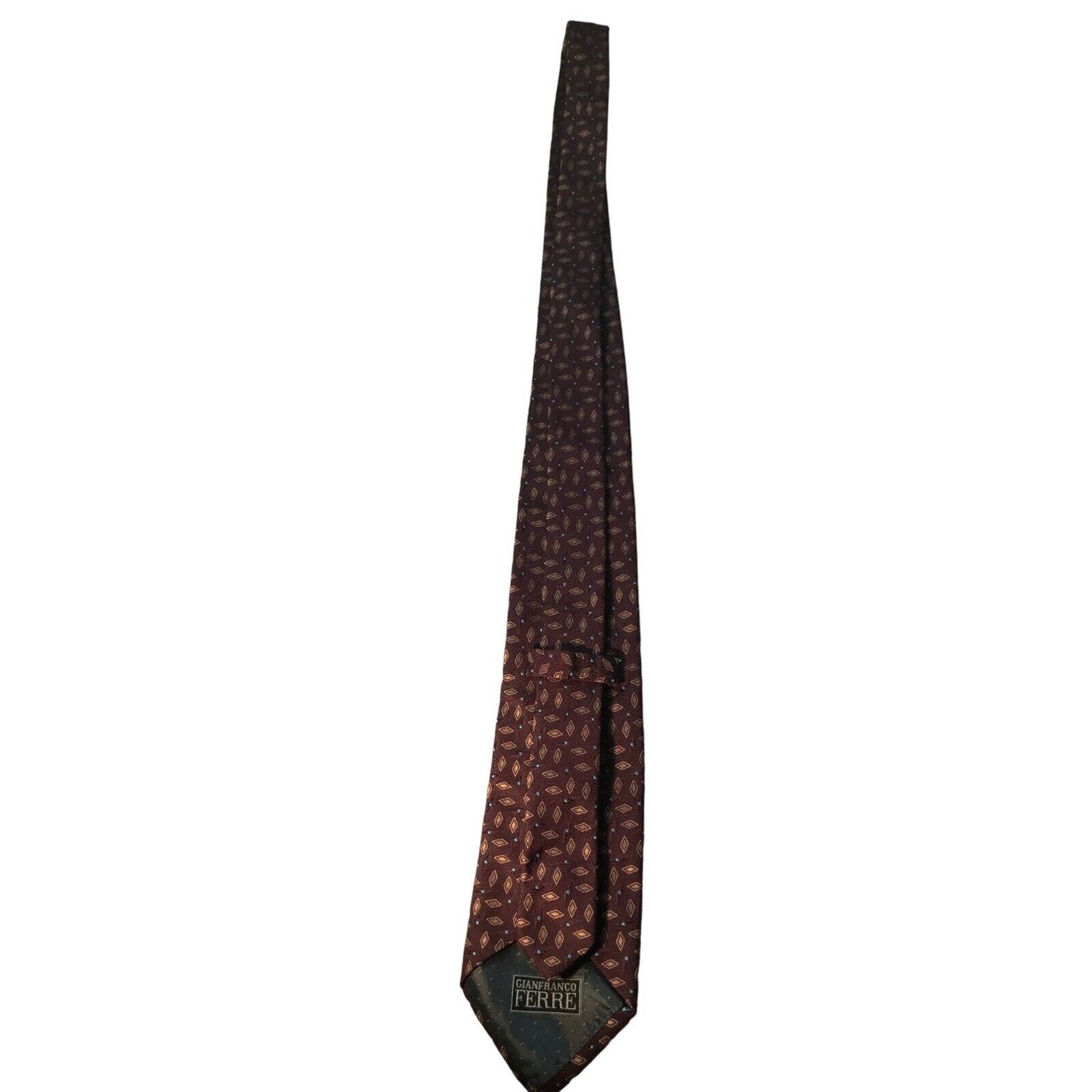 Gianfranco Ferre Italian Silk Neck Tie Brown Mauv… - image 5