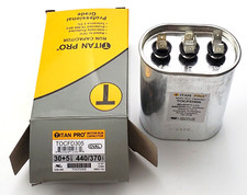 Titan Pro TOCFD305 Oval Dual Motor Run Capacitor 30 5 MFD 370/440 VAC