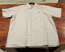 7UP WORK SHIRT Red Kap XL Short-sleeve Snap Button Up