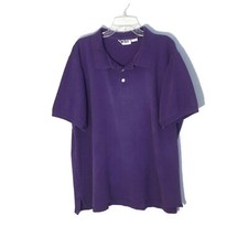 Big  Tall Mens KING SIZE 2XL Purple 100 Cotton Short Sleeve Polo Style Shirt