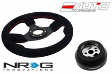 Nrg 320mm 1.5 Deep Race Suede Steering Wheel Red Stitch W Short Hub 170h A Nrg 320mm 1.5 Deep Race Suede Steering Wheel Red Stitch W Short Hub 170h A