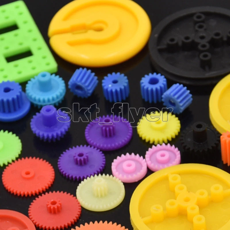 55pcs Plastic Gear Motor Gearbox Toy Car Boat Plane Robot Air Craft RC Model DIY - Image 4 of 4
