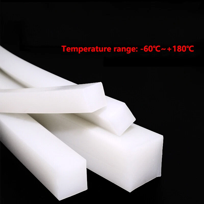 Solid Square Silicone Rubber Strip Sealing Gasket HIGH TEMP 4/5/6/8/10/15~30mm - Image 3 of 4