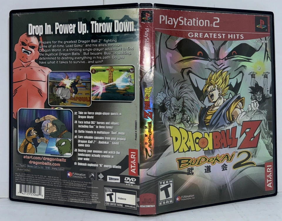 Dragon Ball Z Budokai 2 Sony PlayStation 2 PS2 Comes w/ Original Case Tested - Image 4 of 4