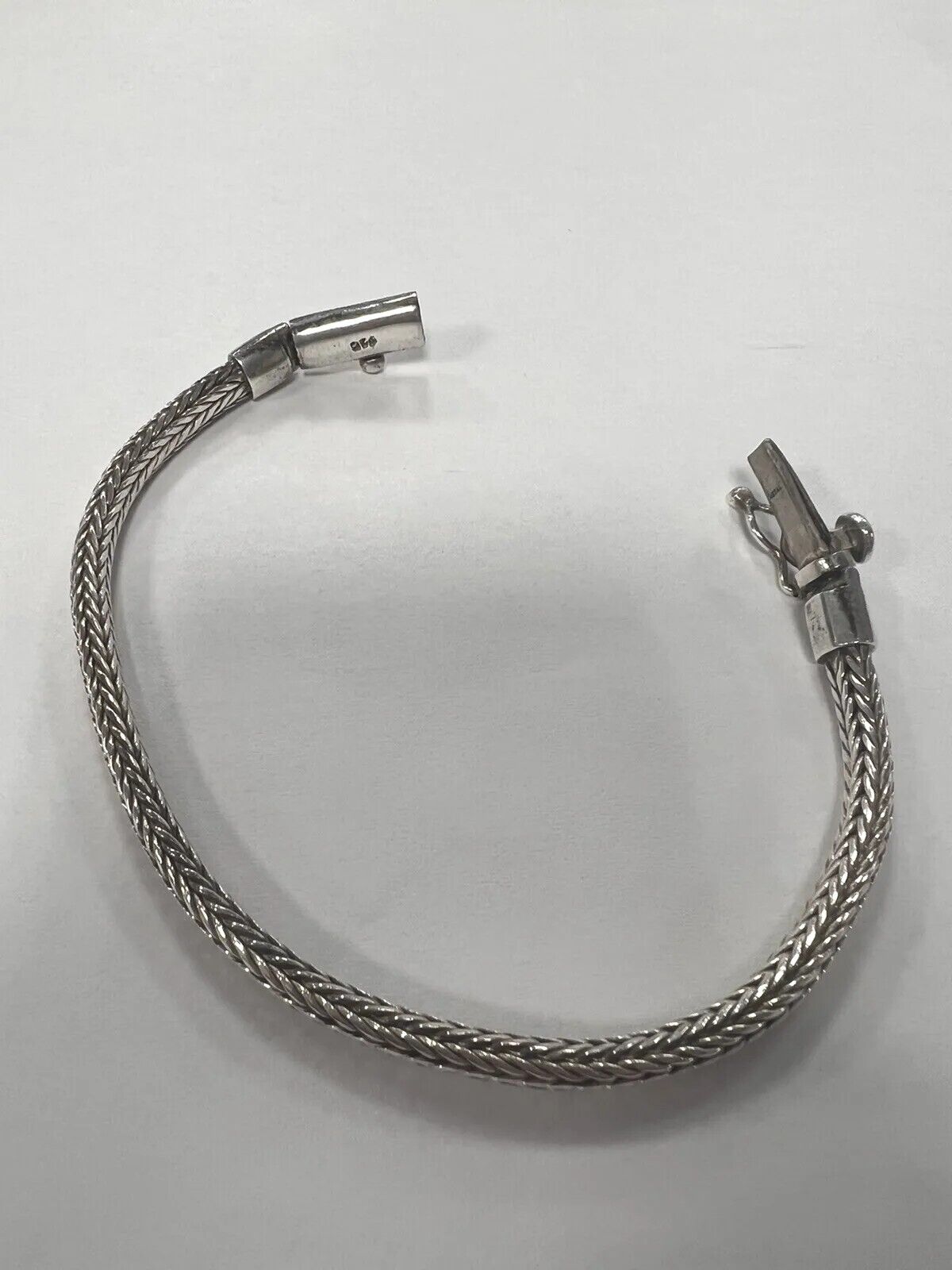 Beautiful Sterling Silver 925 Braided Bracelet 8.… - image 2
