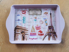 Tablett Mini ca. 21 x 14 cm Außenmasse Macarons de Paris neuwertig