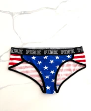 Victoria's Secret PINK Logo Hipster Panty Patriotic