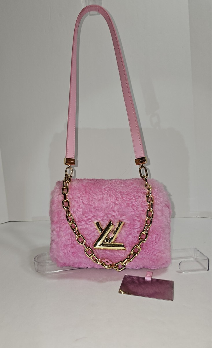 Louis Vuitton M21320 Exotic Leather Pink Shearling Fur Fuzzy Twist