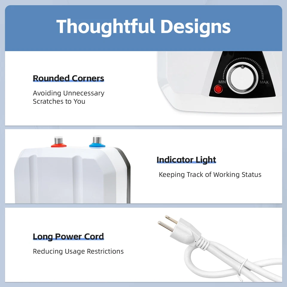 Grifo eléctrico instantáneo 1500W debajo del fregadero calentador de agua cocina hogar Foto 3 de 4