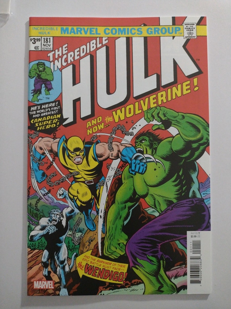 Wolverine vs Incredible Hulk #181 NM/MT Condition Facsimile