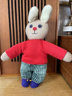 Handarbeit Vintage Filz Hase Kaninchen Teddybär