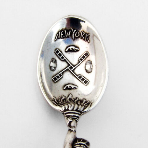 Silver Souvenir Spoons Norway and Statue of Liberty