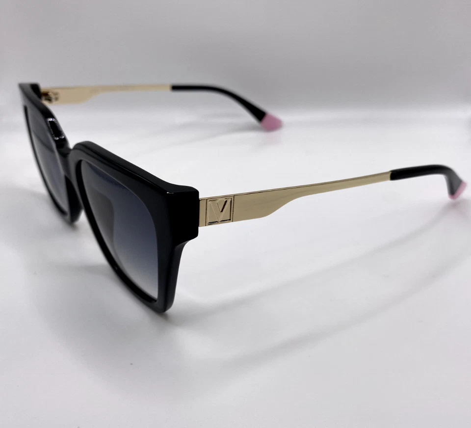 Victoria Secret VS0061 01B Black Gold Cat Eye Plastic Sunglasses Frame 53-19-140 - Image 2 of 4