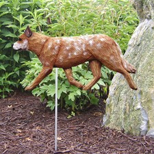 Australian Cattle Dog Outdoor Garden Sign Hand Painted Figure Red