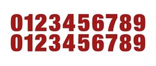 0-9 Reflective Numbers Red Sticker Vinyl Decal pick 1"-12" Set Of 20 RV2-2 