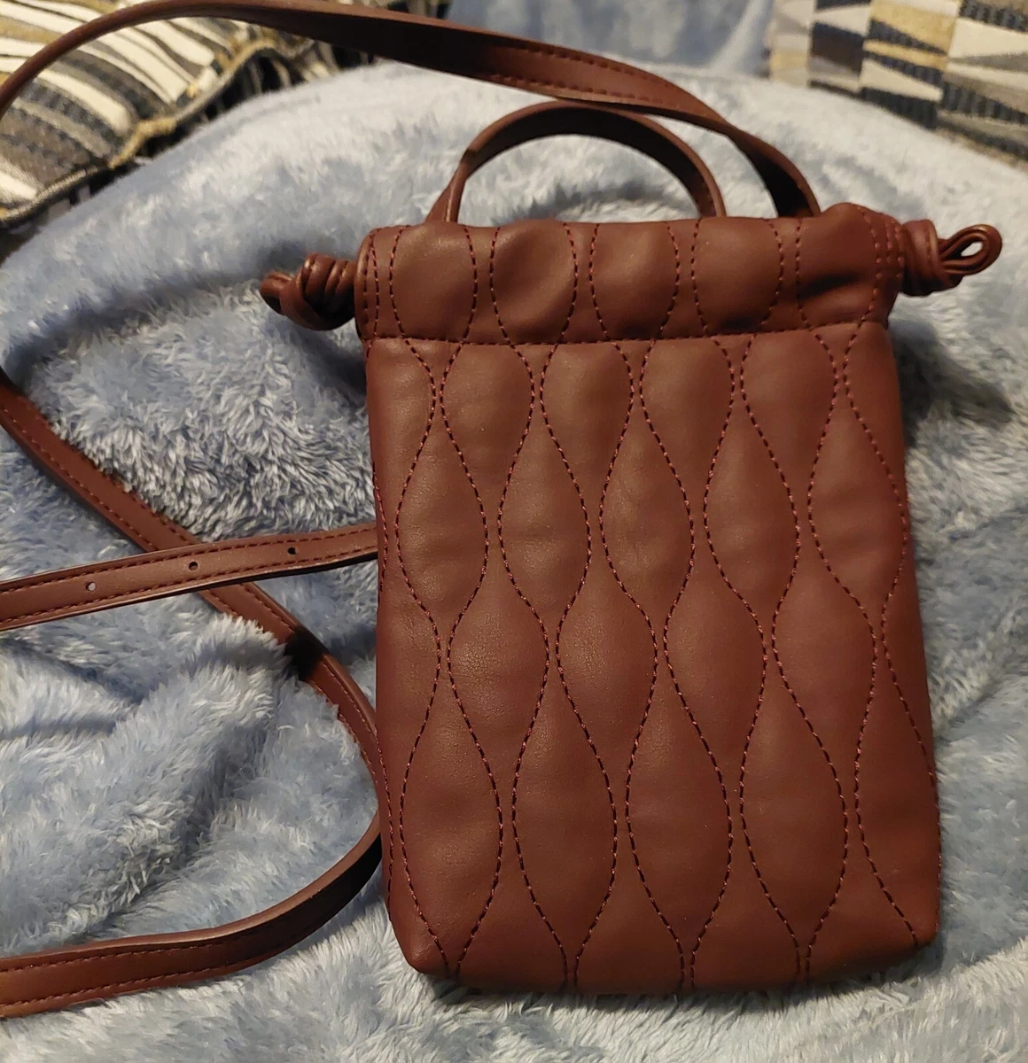 Quilted Faux Leather Crossbody Bag