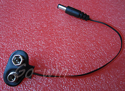 9 V Snap I-type à courant continu 2.1 mm Plug Wire Câble d'alimentation pour Arduino
