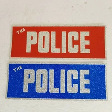 Vintage THE POLICE Stickers Lot Of 2 Sting Prismatic Glitter Prism Roxanne