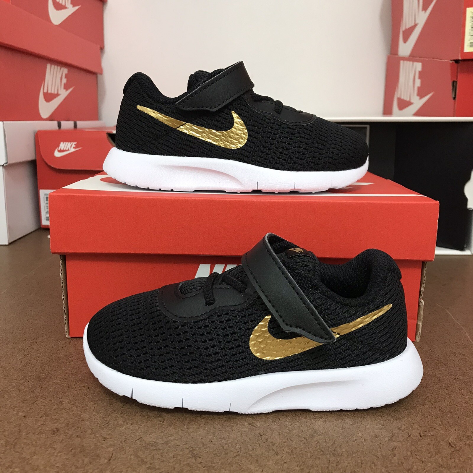 KID'S NIKE TANJUN (TDV) TODDLER SHOES Black 818383 027 SIZE 5C-image