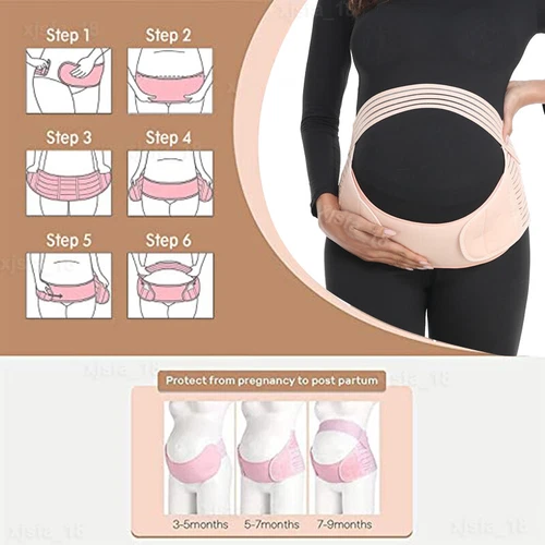 Schwangerschaft Bauch Bauch Band Umstandsband Bauch Taille Rücken Stützgürtel Bandage - Bild 15 von 33