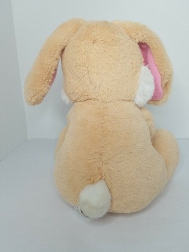 Animal Adventure Bunny Rabbit Plush w/ Flower 2016 Tan & White Stuffed Animal - Picture 3 of 7