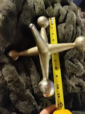 🔥Vtg George Nelson Jax Doorstop Mid Century Modern Iron Chrome Boot Jack 11"🔥