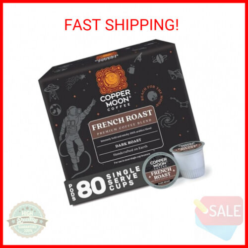 Copper Moon Single Serve Coffee Pods for Keurig K-Cup Brewers, Dark Roast, Frenc