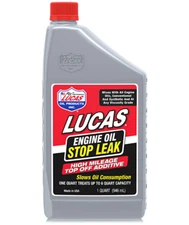 Lucas Engine Oil Stop Leak, High Mileage Top Off Additive, 1 qt