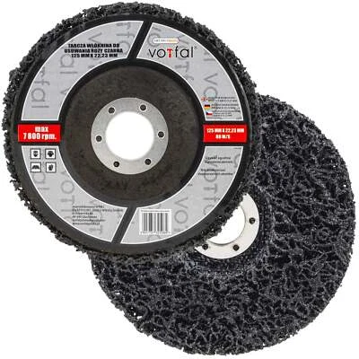 VORFAL CSD Reinigungsscheiben 125 mm Grob Schwarz Hart Reinigungsvlies CBS Scheibe