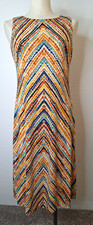 Eliza J Woman's Size 6 Colorful Sleeveless Rear Zip Dress