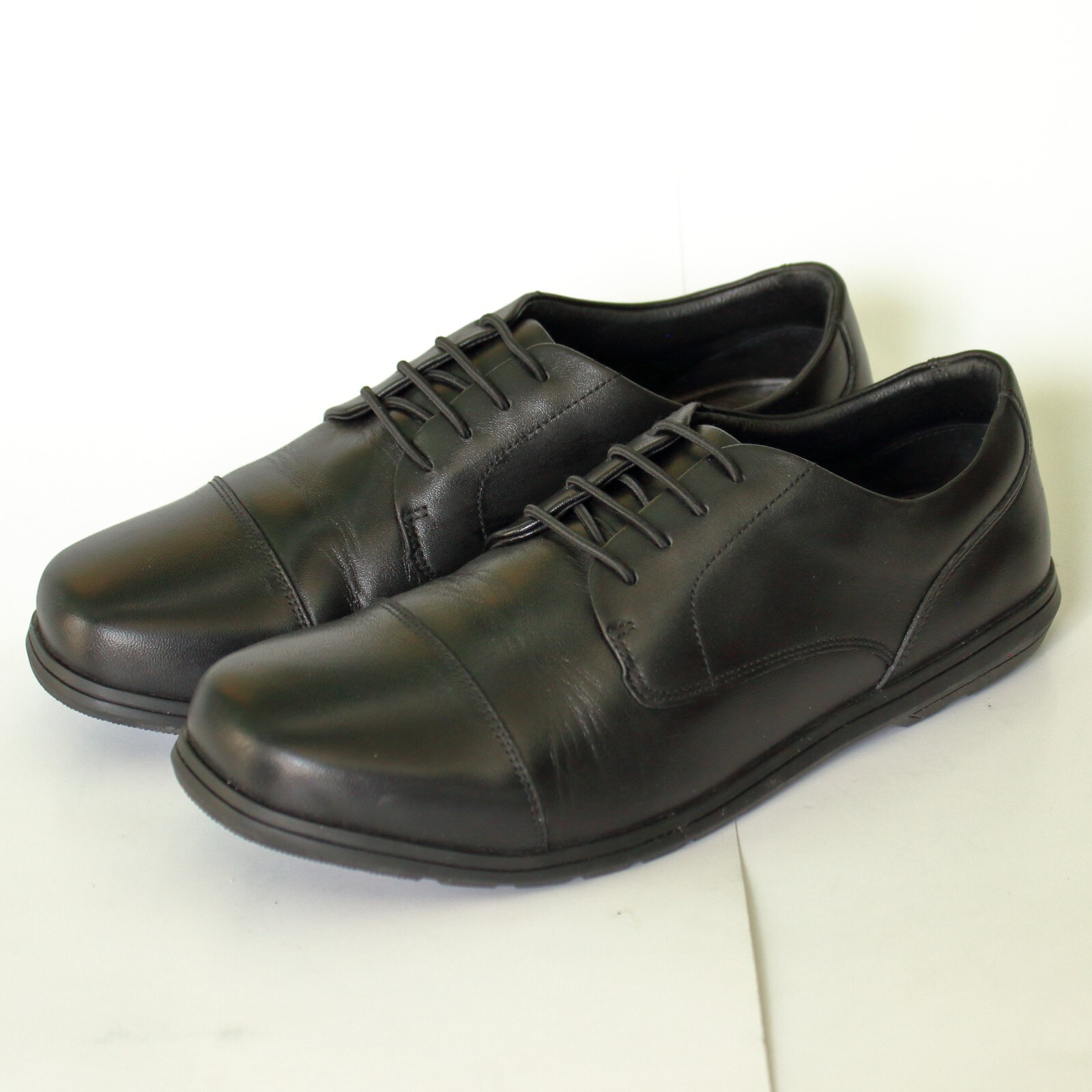 SAOLA Scarpe eleganti Birchbury Brenston a piedi nudi pelle nera uomo taglia 8 nuove con scatola