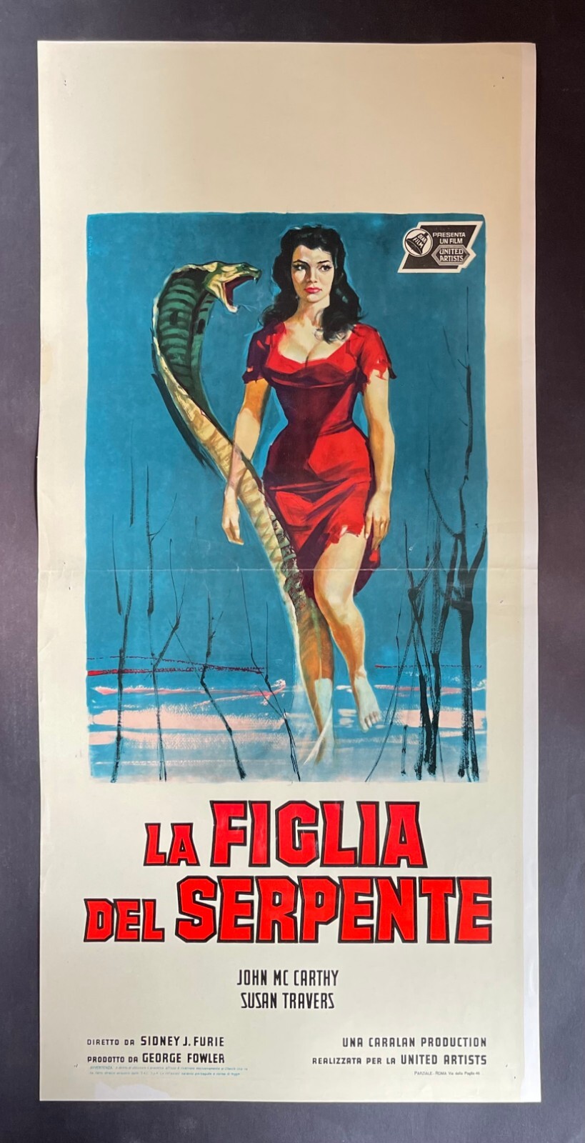 Locandina originale film La figlia del serpente (1961) - Regia di Sidney J. Furie