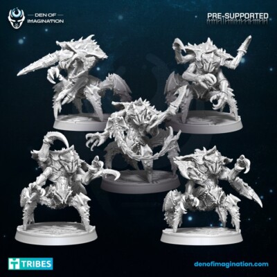 5er Set Nestwächter - Wild Mesh/Sci-Fi/Table Top Miniaturen