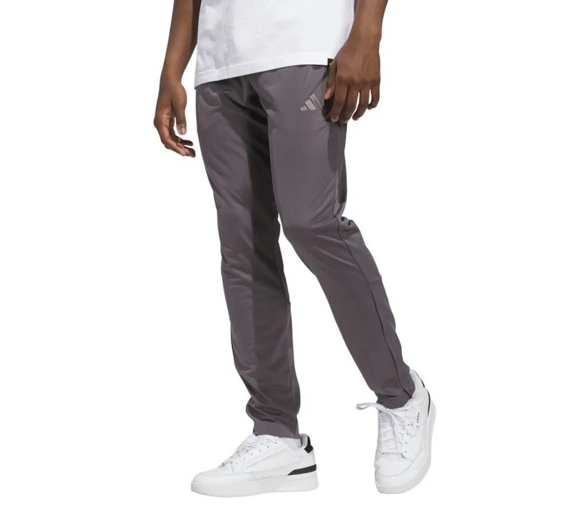 Adidas Men's Tricot Track Pants Grey XL Tapered Ankle Zip KD3637 NWT