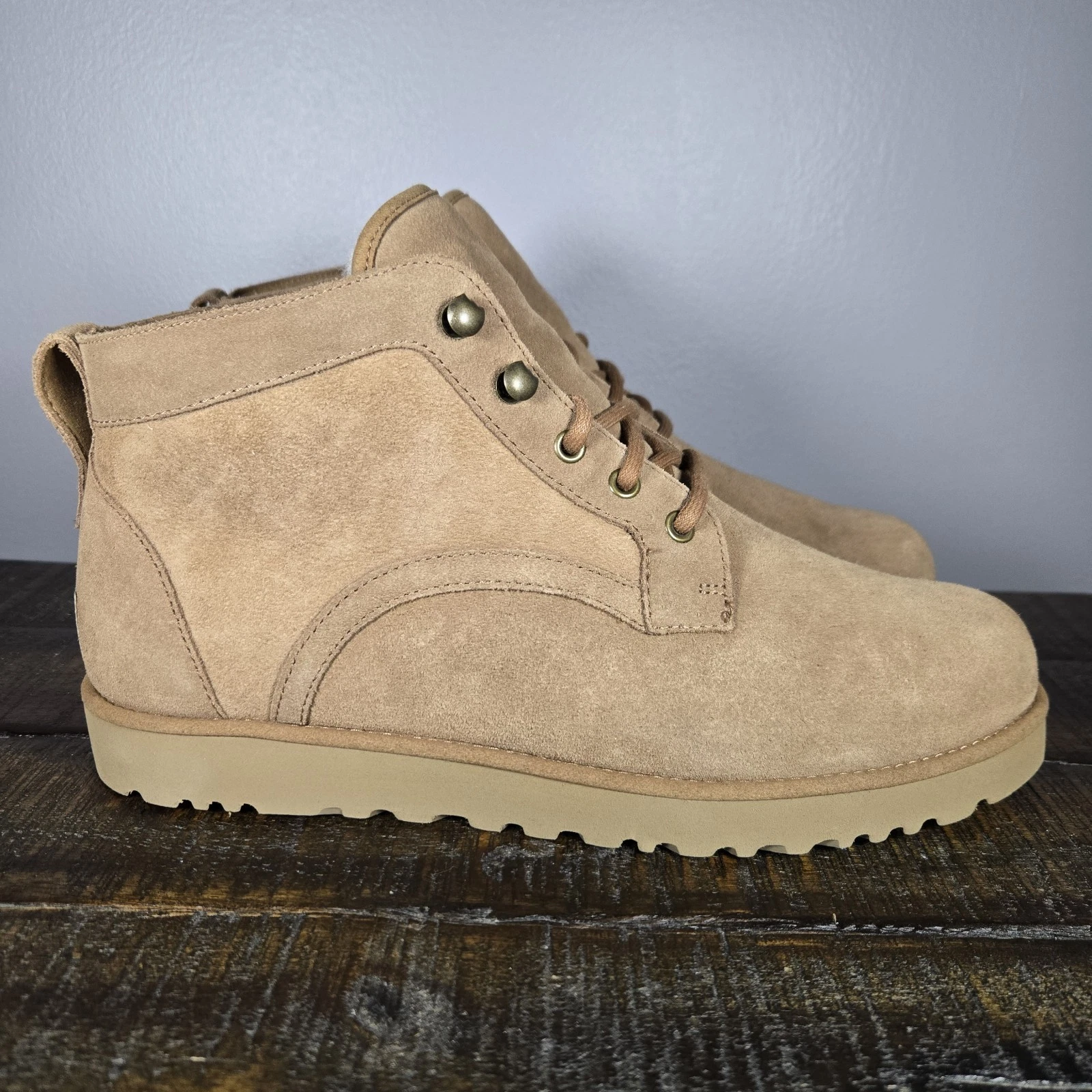 Scarpe stivali stringati UGG Bethany donna taglia 10 marroni foderati in pelliccia invernali
