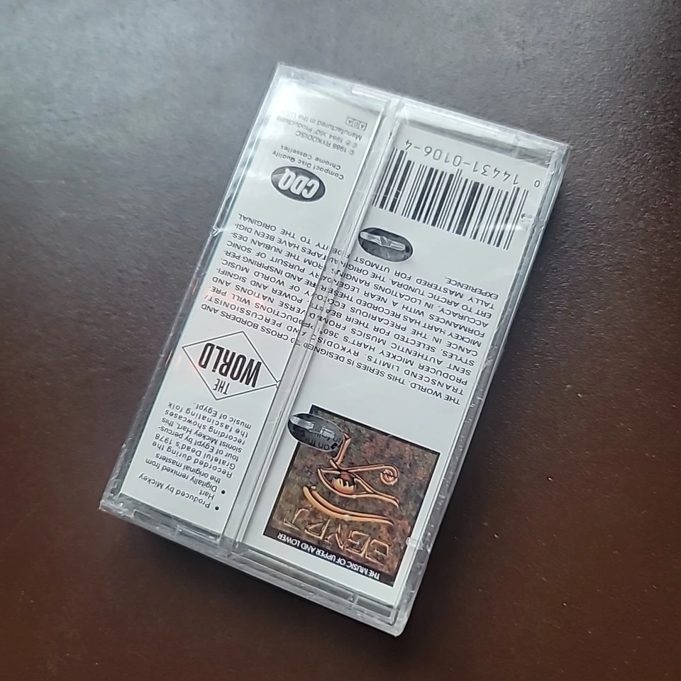 Music Of Upper And Lower Egypt Cassette SEALED Ryko Mickey Hart Grateful Dead - Image 2 of 2